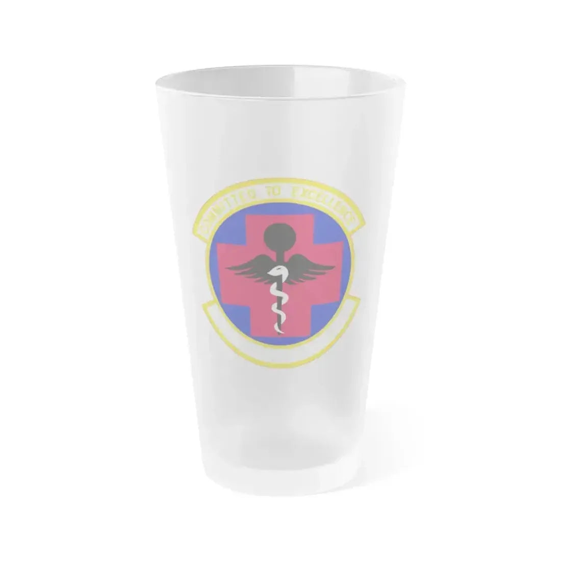 61 Medical Squadron AFSPC (U.S. Air Force) Frosted Pint Glass 16oz 16oz Frosted - Go Mug Yourself