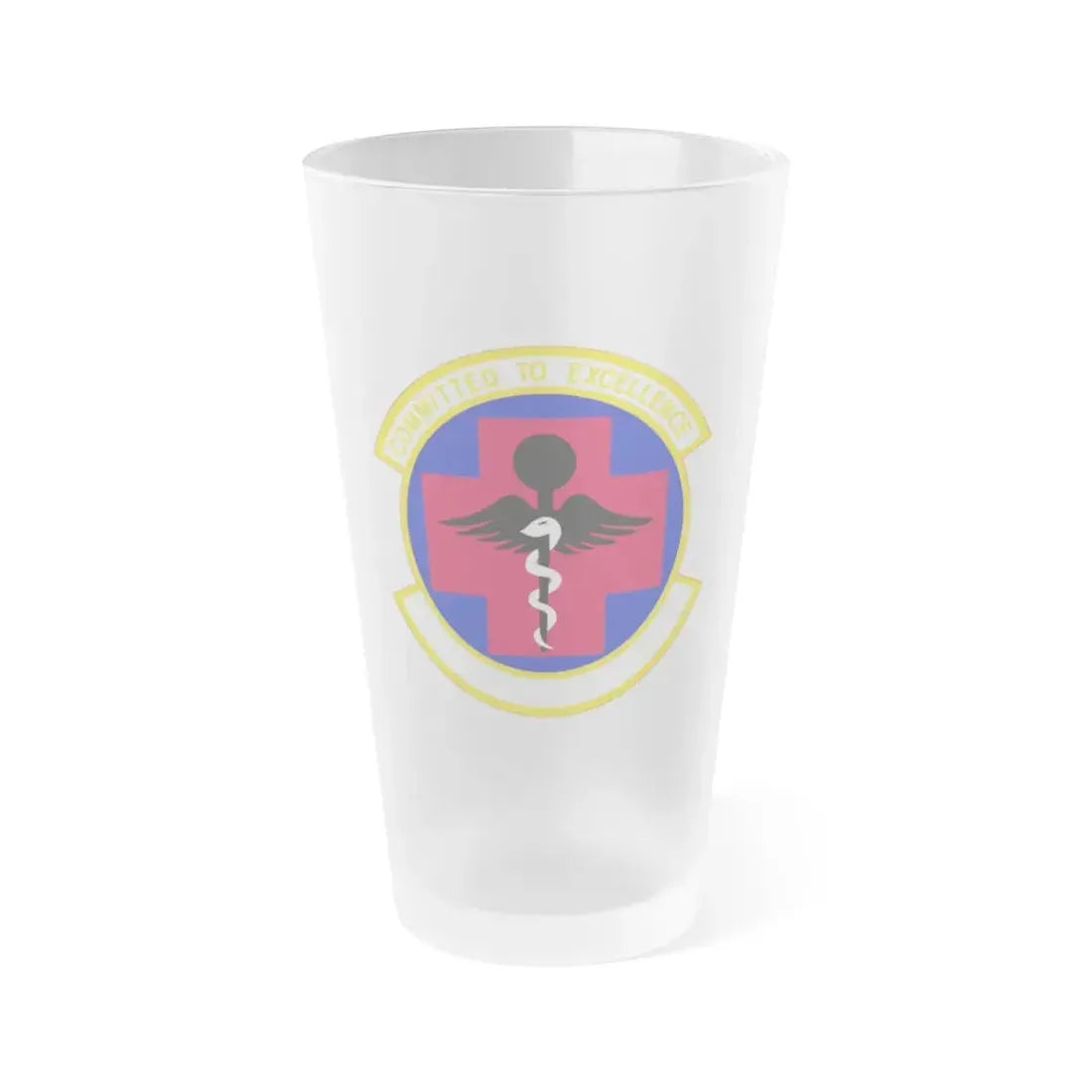 61 Medical Squadron AFSPC (U.S. Air Force) Frosted Pint Glass 16oz - Go Mug Yourself