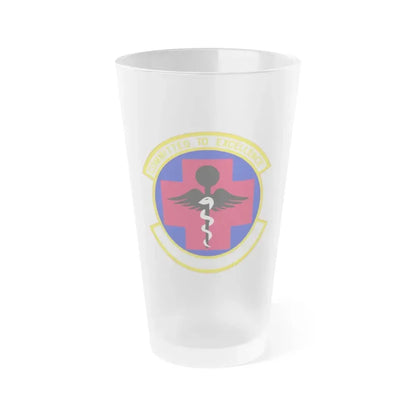 61 Medical Squadron AFSPC (U.S. Air Force) Frosted Pint Glass 16oz - Go Mug Yourself