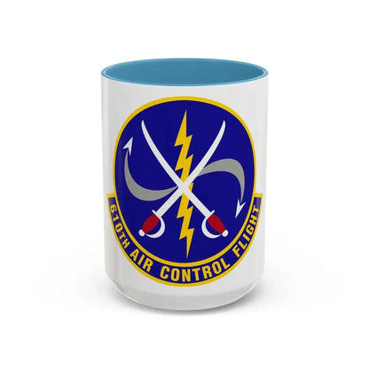 610 Air Control Flight PACAF (U.S. Air Force) Accent Coffee Mug 15oz Light Blue - Go Mug Yourself