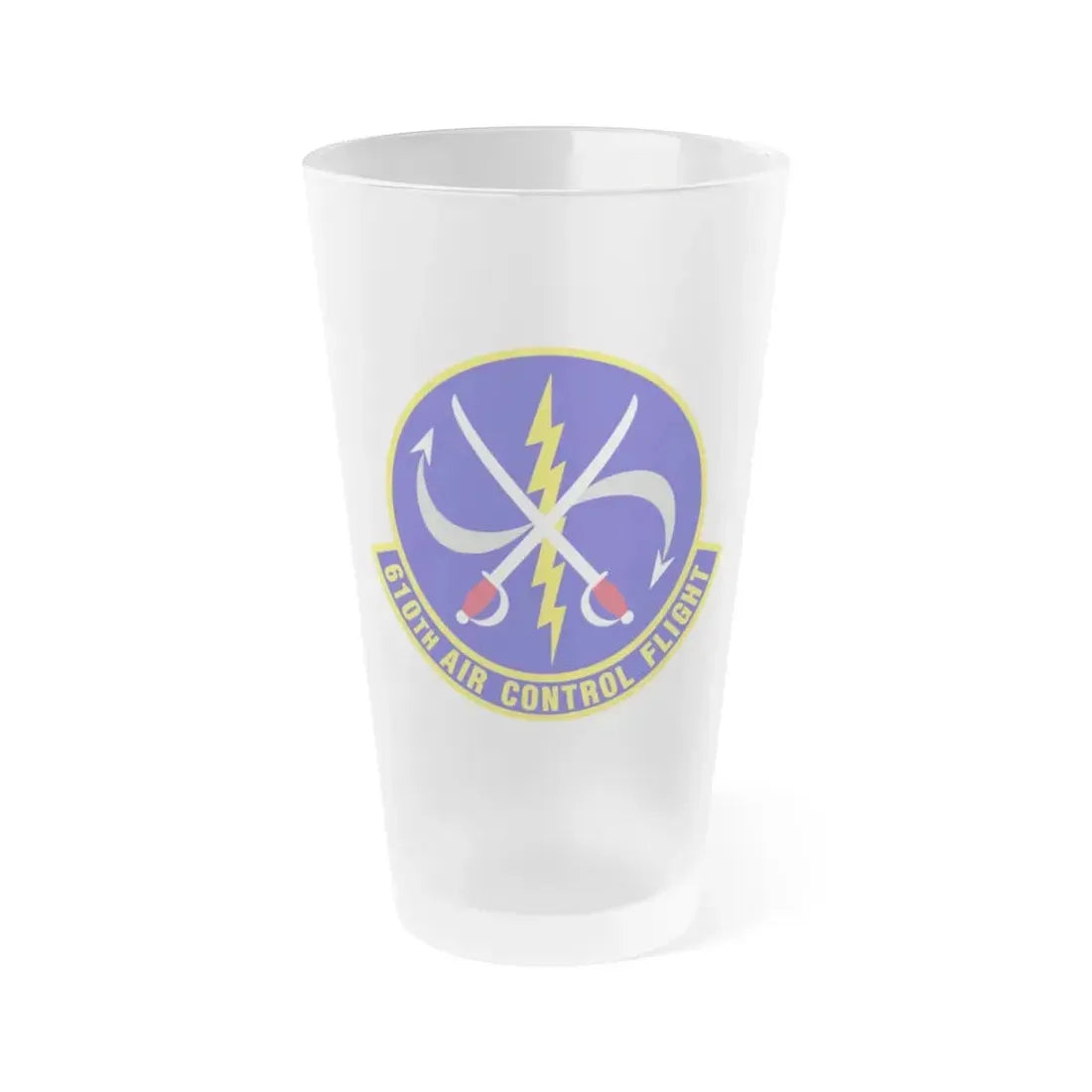 610 Air Control Flight PACAF (U.S. Air Force) Frosted Pint Glass 16oz Default Title - Go Mug Yourself