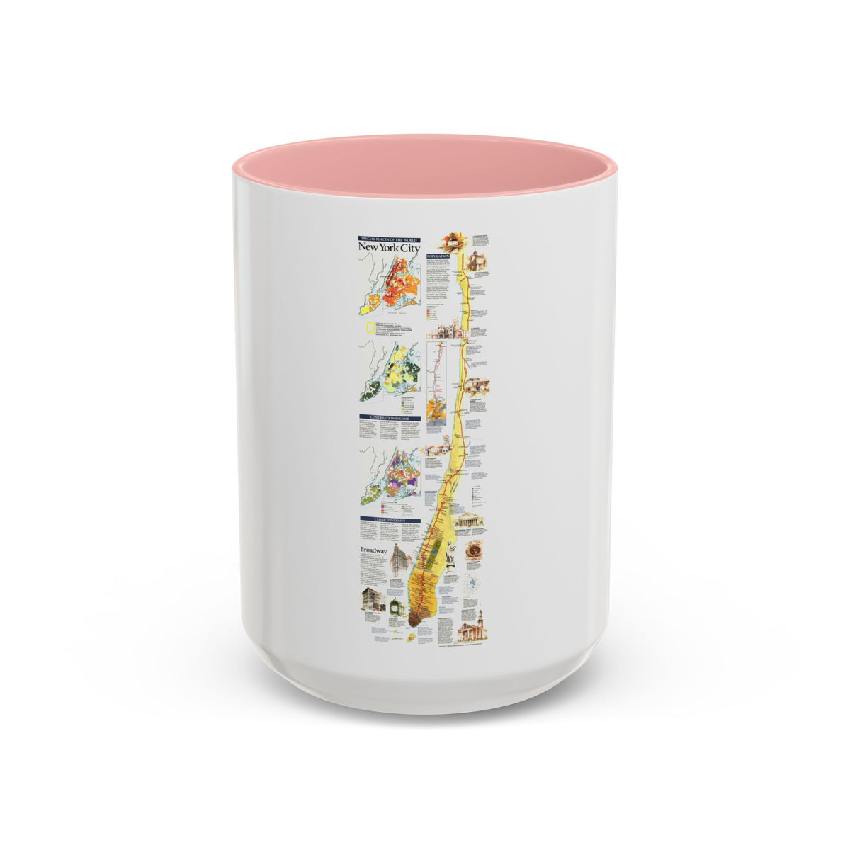 USA - New York City (1999) (Map) Accent Coffee Mug