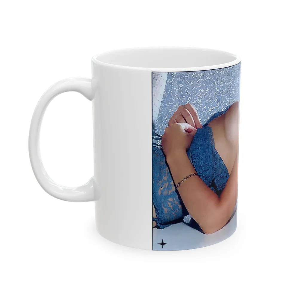 Linda Blair #193 - Topless (Vintage Female Icon) White Coffee Mug-Go Mug Yourself