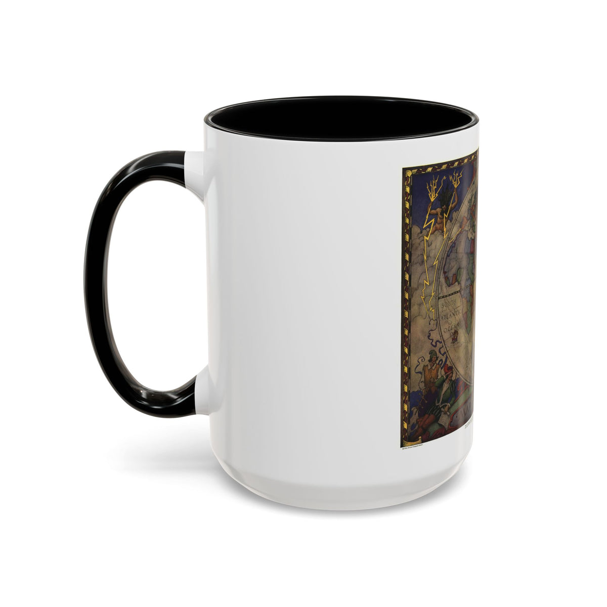 Map of Discovery- Eastern Hemisphere (1928) (Map) Accent Coffee Mug