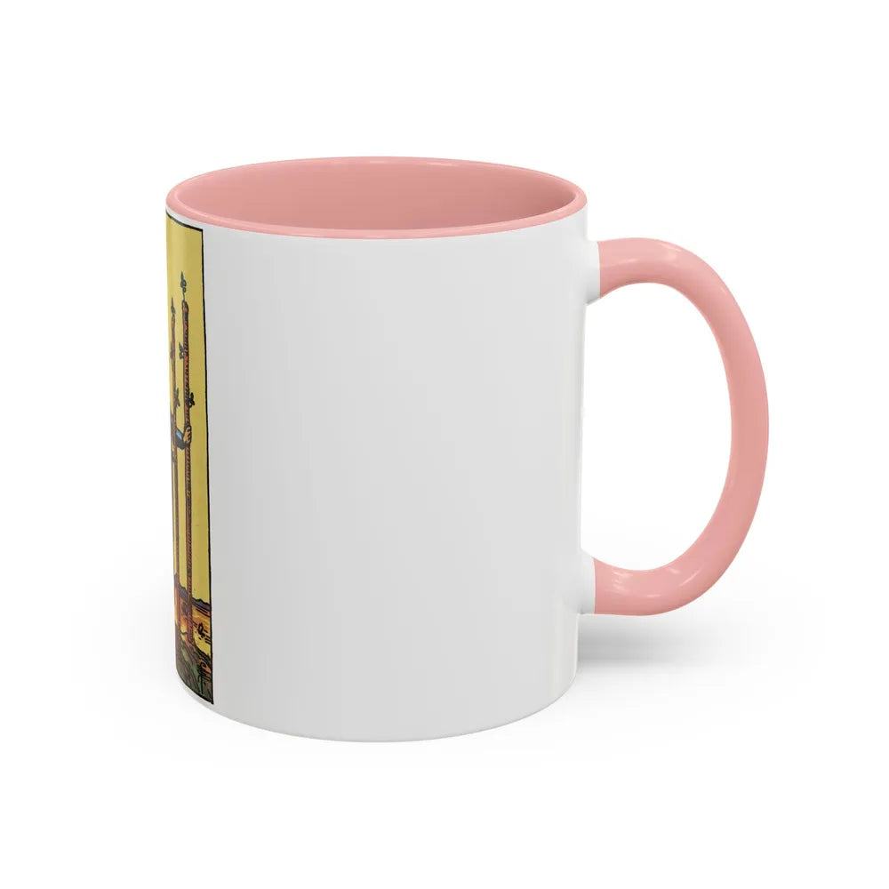 The 3 of Wands (Tarot Card) Accent Coffee Mug-Go Mug Yourself