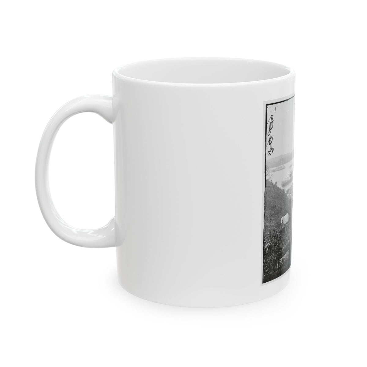Belle Plain, Va.  Army Wagons And Transports At The Lower Landing (U.S. Civil War) White Coffee Mug