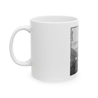 Belle Plain, Va.  Army Wagons And Transports At The Lower Landing (U.S. Civil War) White Coffee Mug