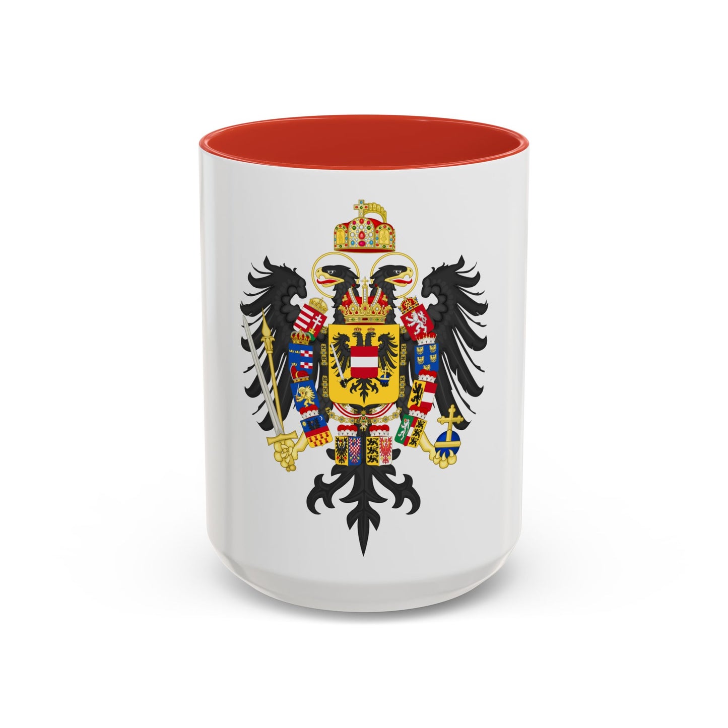 Middle Coat of Arms of Francis II, Holy Roman Emperor (1804-1806) - Accent Coffee Mug