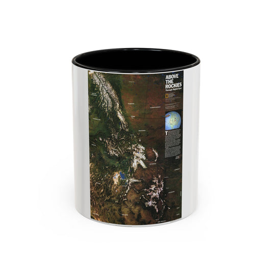 North America - Above the Rockies Through Digital Eyes (1995) (Map) Accent Coffee Mug