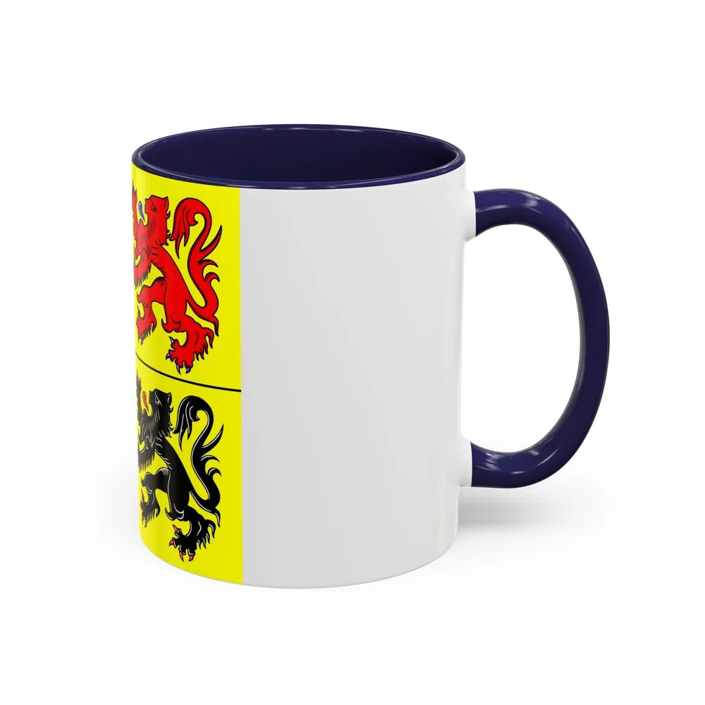 Flag of Hainaut Belgium - Accent Coffee Mug-Go Mug Yourself