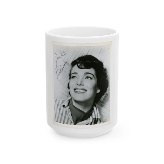 Julia Adams #56 (Vintage Female Icon) White Coffee Mug-15oz-Go Mug Yourself