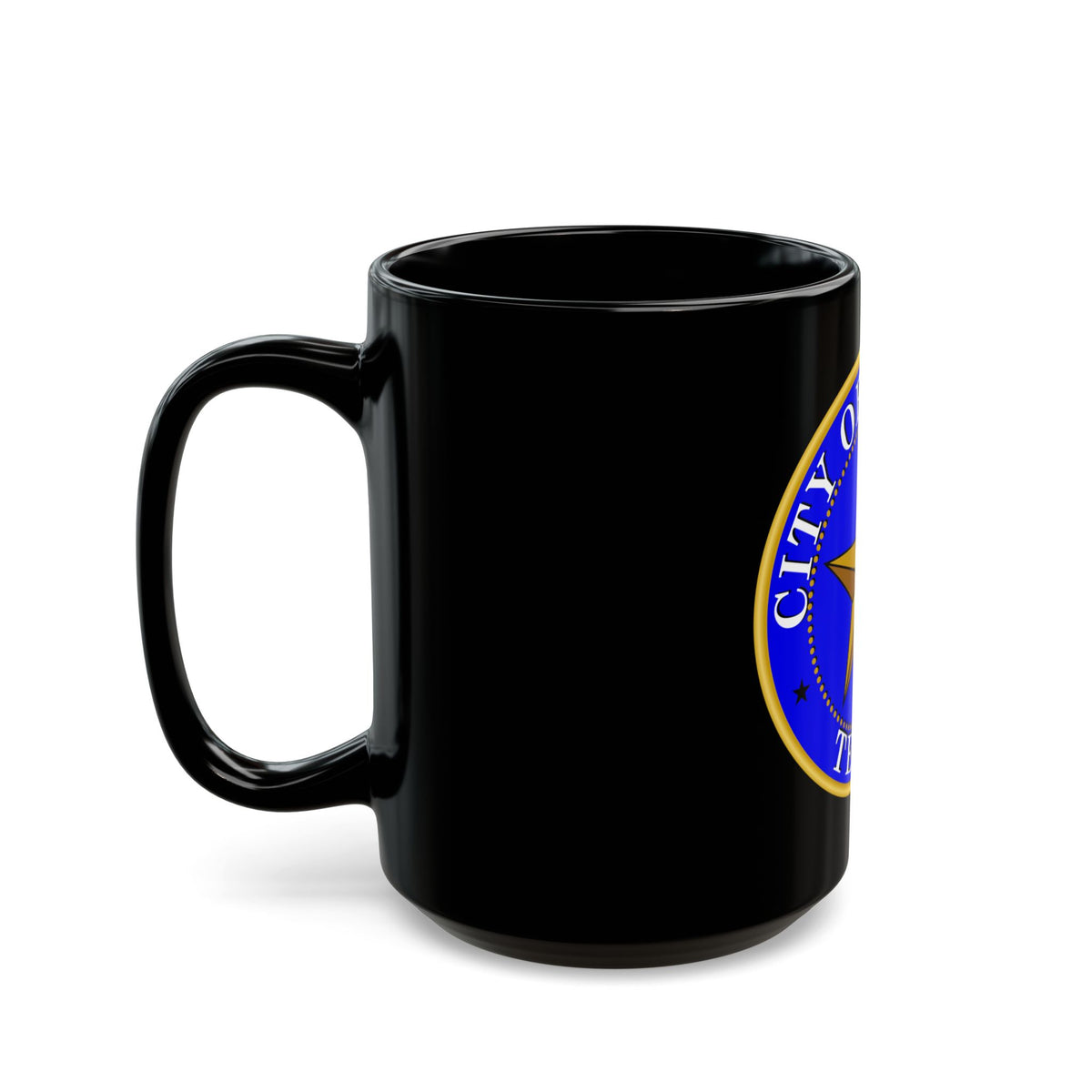 Seal of Dallas - Black Coffee Mug