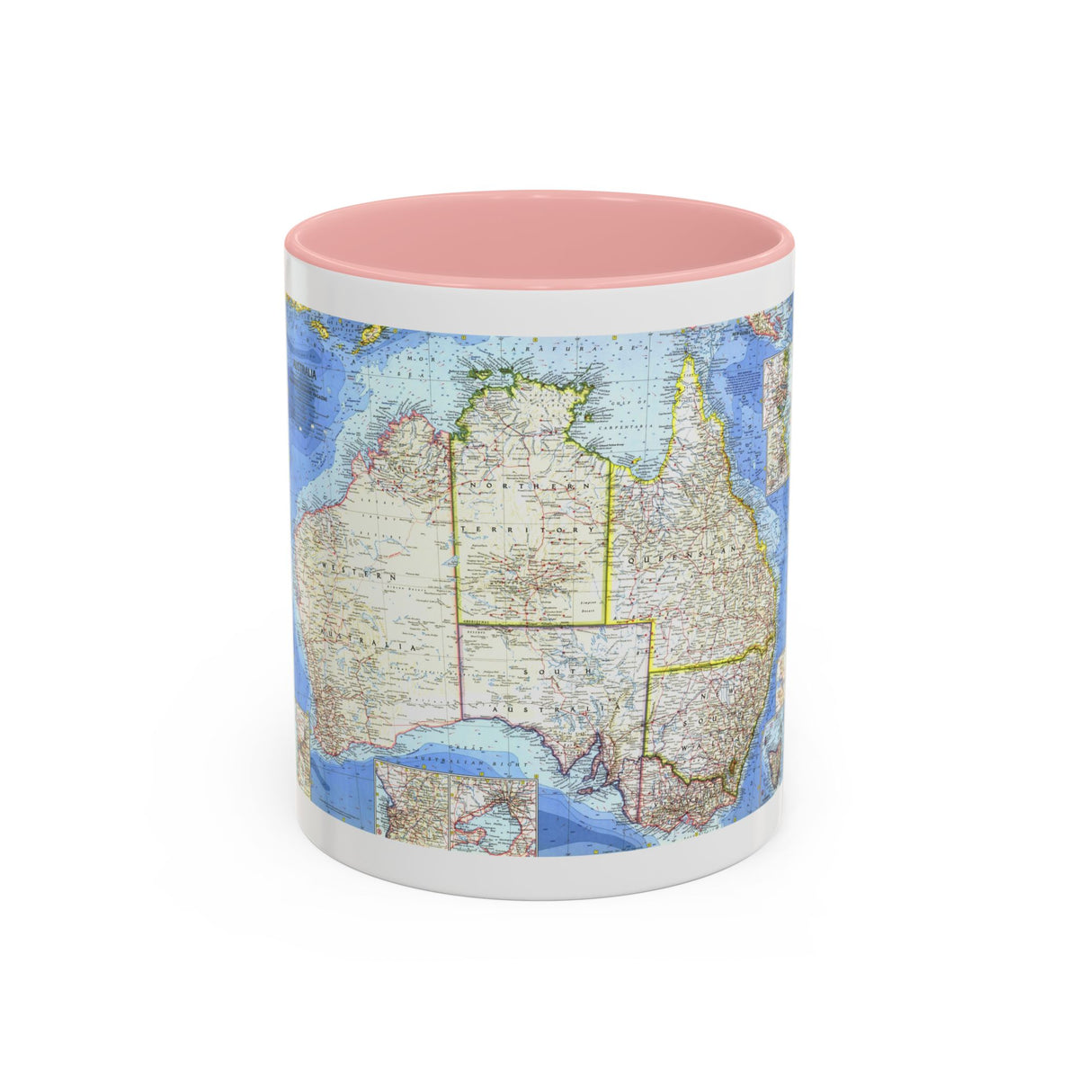 Australia (1963) (Map) Accent Coffee Mug