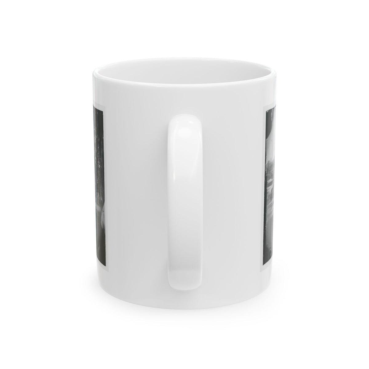 Petersburg, Virginia (Vicinity). View Of James River And Photographic Wagon Of Engineer Corps (U.S. Civil War) White Coffee Mug