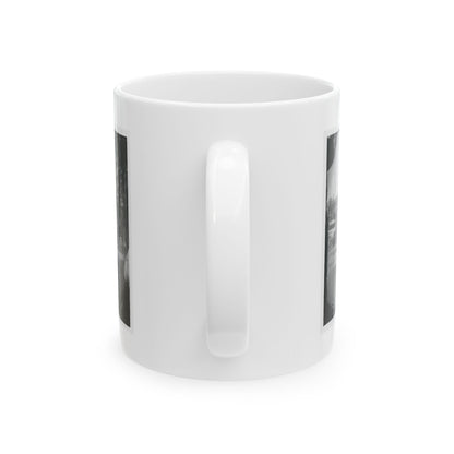 Petersburg, Virginia (Vicinity). View Of James River And Photographic Wagon Of Engineer Corps (U.S. Civil War) White Coffee Mug
