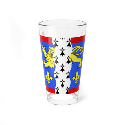 Drapeau fr departement Mayenne (France) Pint Glass 16oz