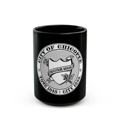 Seal of Chicopee Massachusetts - Black Coffee Mug