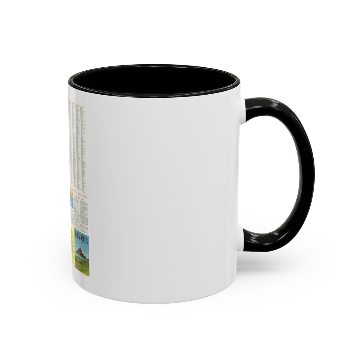 France - A Traveller's Map 2 (1971) (Map) Accent Coffee Mug