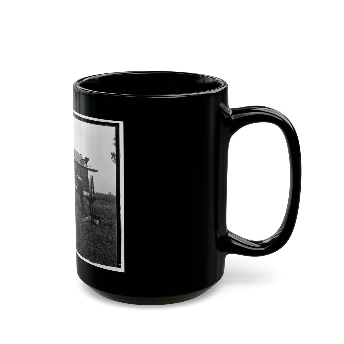 Cannon And Cabin At Chickamauga And Chattanooga National Military Park (U.S. Civil War) Black Coffee Mug