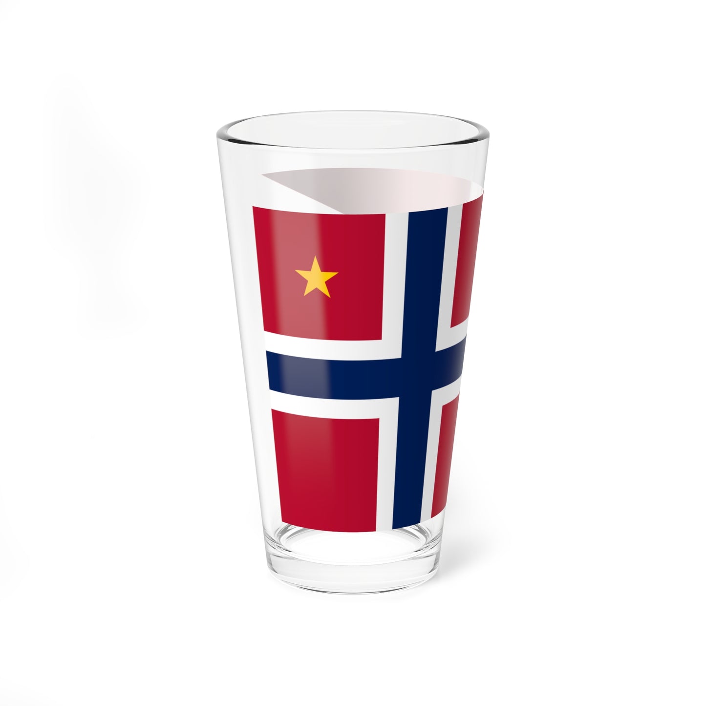 Norwegian Brigadier rank flag (Norway) Pint Glass 16oz