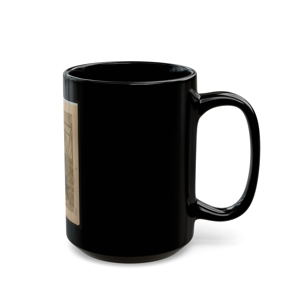 Military Railroad Operations In Northern Virginia  Two Men Boring Holes In Bridge Trestles And Man With Haupt's Torpedo (U.S. Civil War) Black Coffee Mug