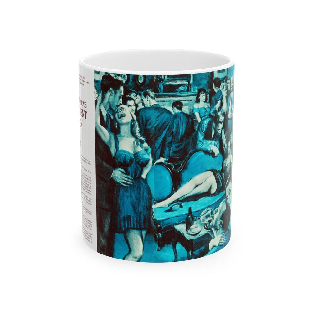 Casablanca's Impatient Women, Men magazine, c. 1958 - White Coffee Mug-11oz-Go Mug Yourself