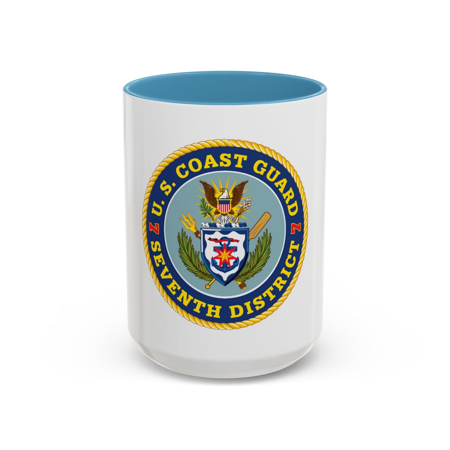 USCG Seventh District (U.S. Coast Guard) Accent Coffee Mug
