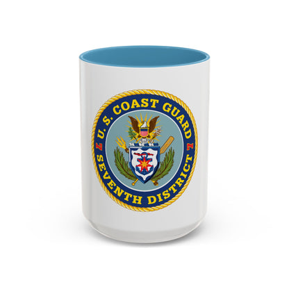 USCG Seventh District (U.S. Coast Guard) Accent Coffee Mug