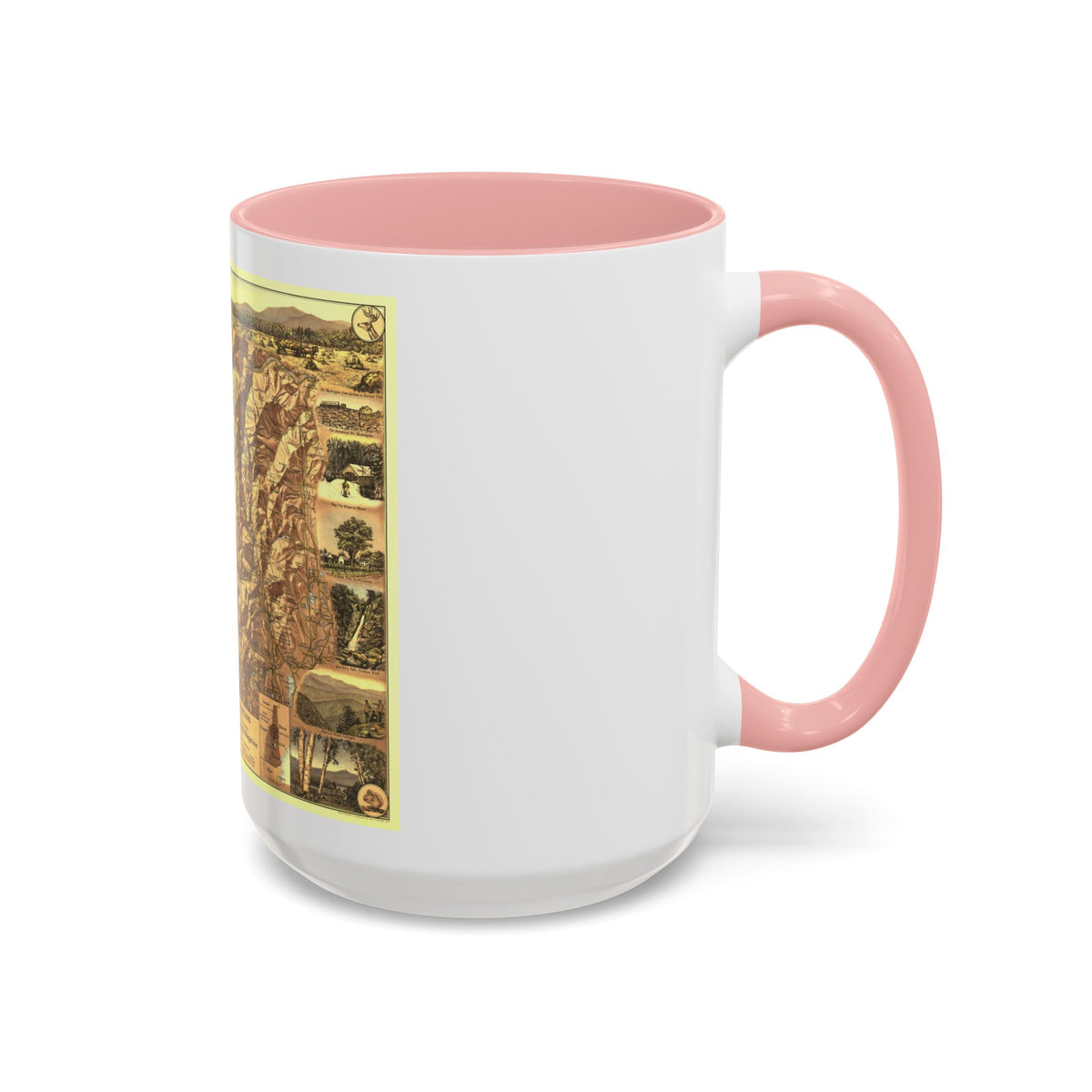 USA - New Hampshire's White Mountains (1937) (Map) Accent Coffee Mug
