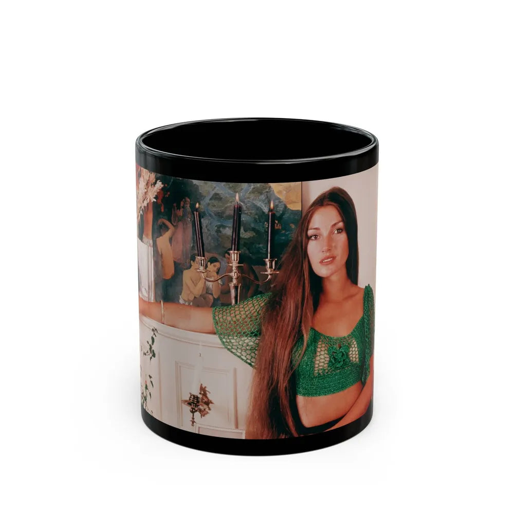 Jane Seymour #02 (Vintage Female Icon) Black Coffee Mug-11oz-Go Mug Yourself