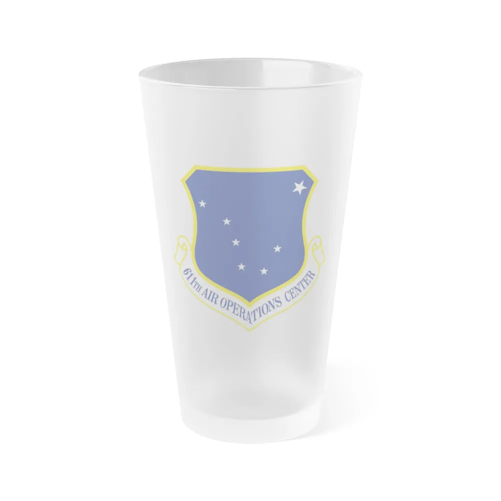 611th AOC (U.S. Air Force) Frosted Pint Glass 16oz-Go Mug Yourself