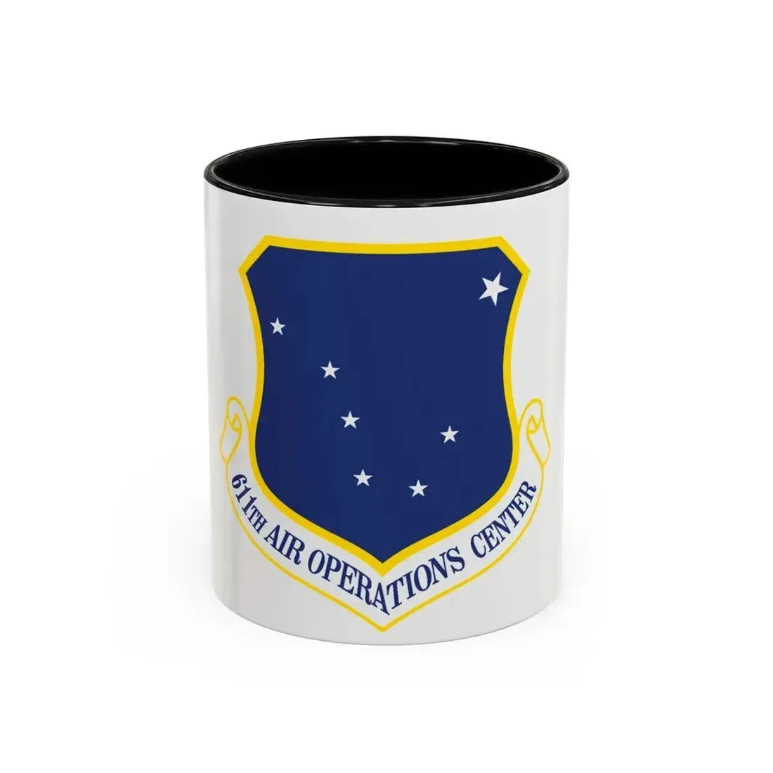 611th AOC (U.S. Air Force) Accent Coffee Mug 11oz Black - Go Mug Yourself