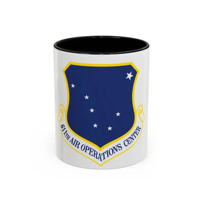 611th AOC (U.S. Air Force) Accent Coffee Mug 11oz Black - Go Mug Yourself