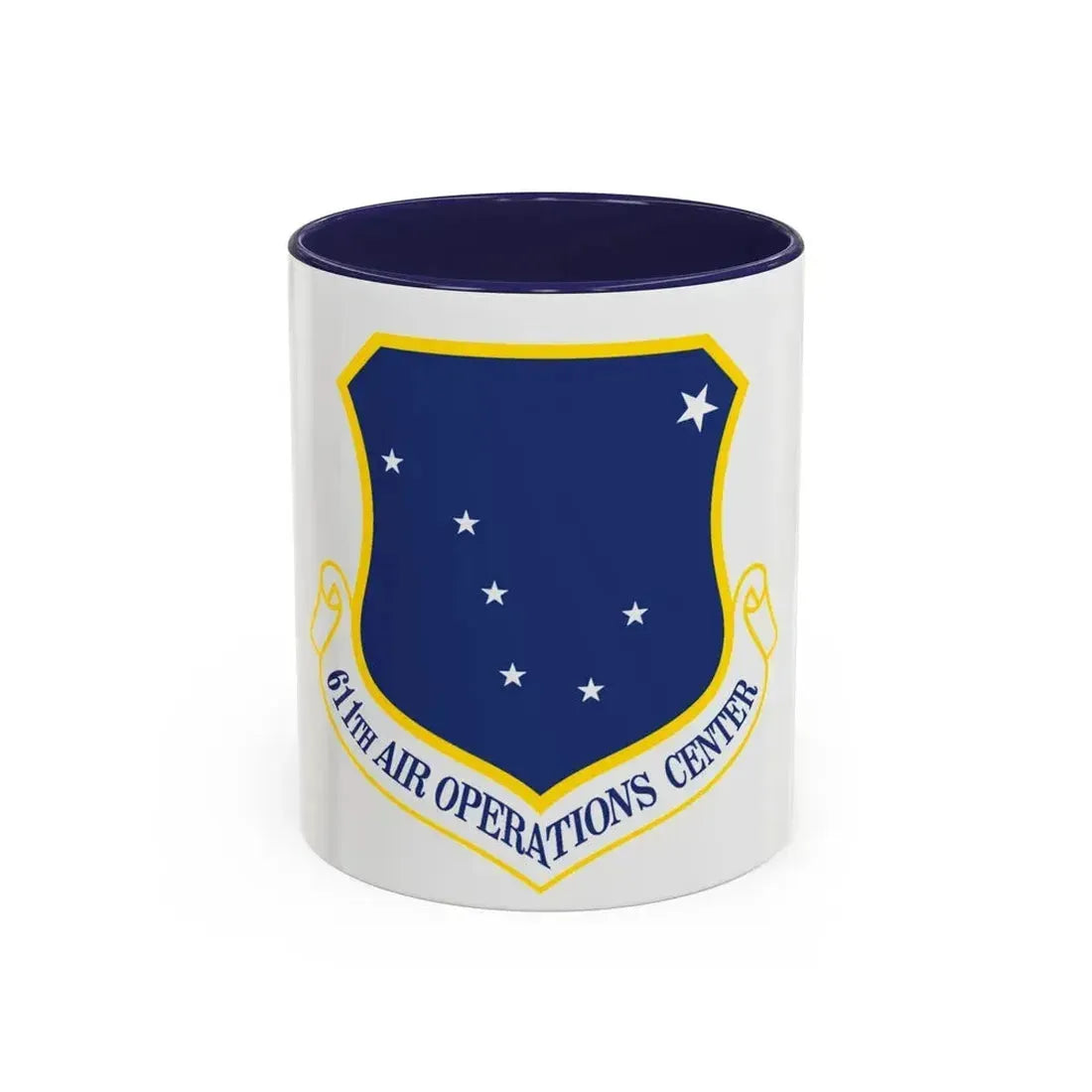 611th AOC (U.S. Air Force) Accent Coffee Mug 11oz Navy - Go Mug Yourself