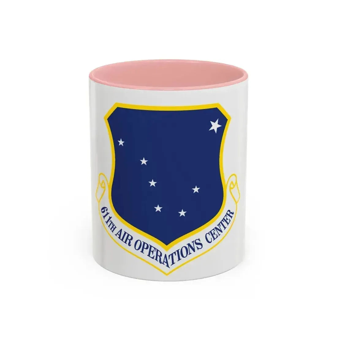 611th AOC (U.S. Air Force) Accent Coffee Mug 11oz Pink - Go Mug Yourself
