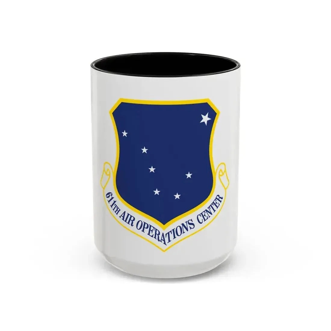 611th AOC (U.S. Air Force) Accent Coffee Mug 15oz Black - Go Mug Yourself