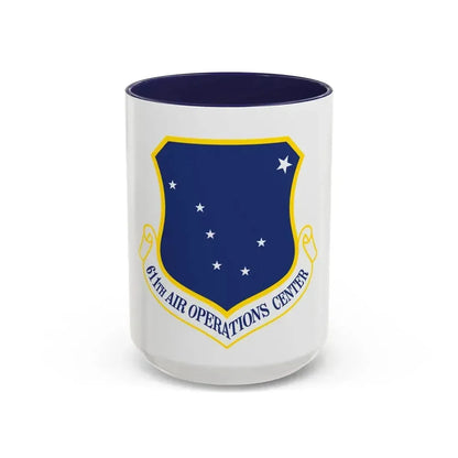 611th AOC (U.S. Air Force) Accent Coffee Mug 15oz Navy - Go Mug Yourself
