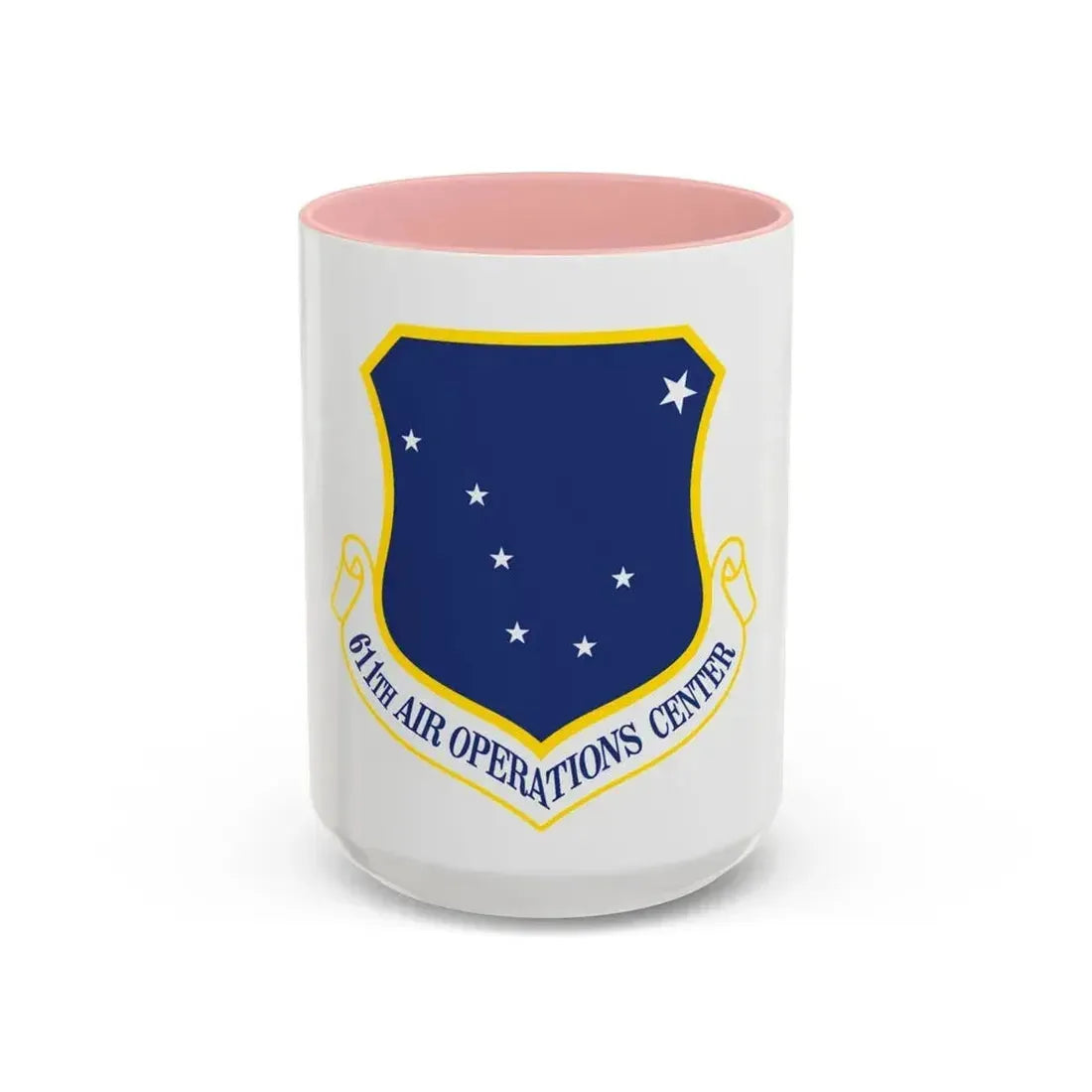 611th AOC (U.S. Air Force) Accent Coffee Mug 15oz Pink - Go Mug Yourself