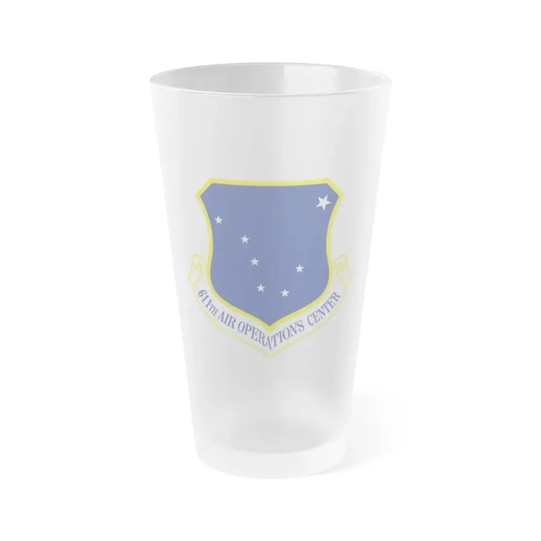 611th AOC (U.S. Air Force) Frosted Pint Glass 16oz Default Title - Go Mug Yourself
