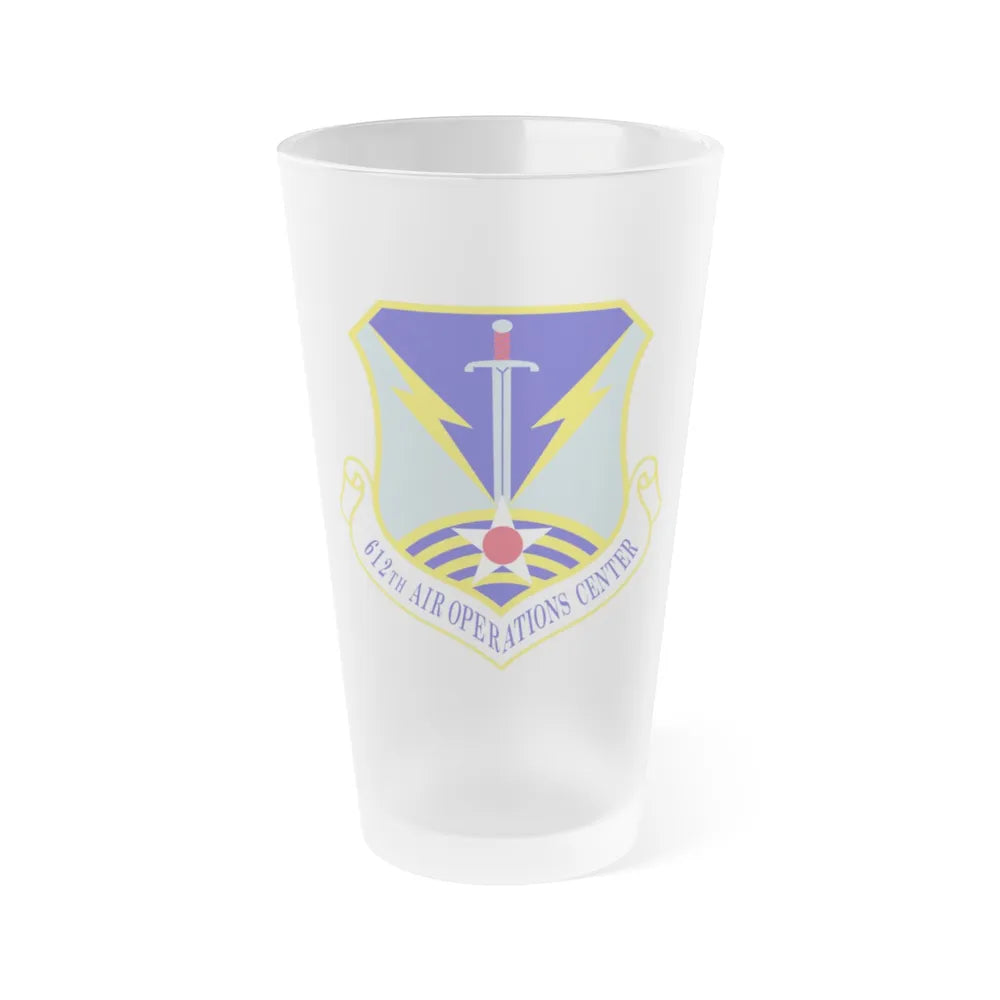 612 Air Operations Center ACC (U.S. Air Force) Frosted Pint Glass 16oz-Go Mug Yourself