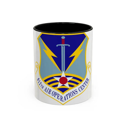 612 Air Operations Center ACC (U.S. Air Force) Accent Coffee Mug 11oz Black - Go Mug Yourself