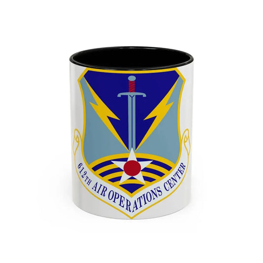 612 Air Operations Center ACC (U.S. Air Force) Accent Coffee Mug 11oz Black - Go Mug Yourself