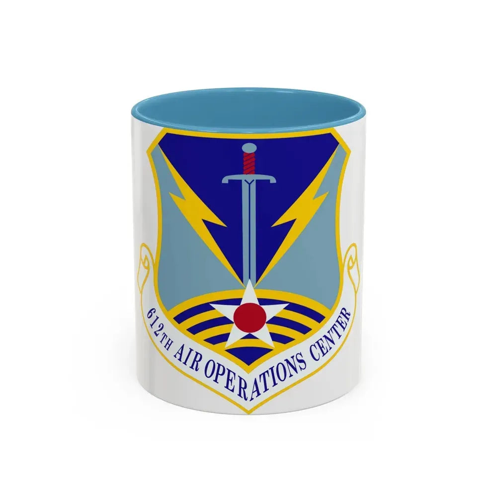 612 Air Operations Center ACC (U.S. Air Force) Accent Coffee Mug 11oz Light Blue - Go Mug Yourself