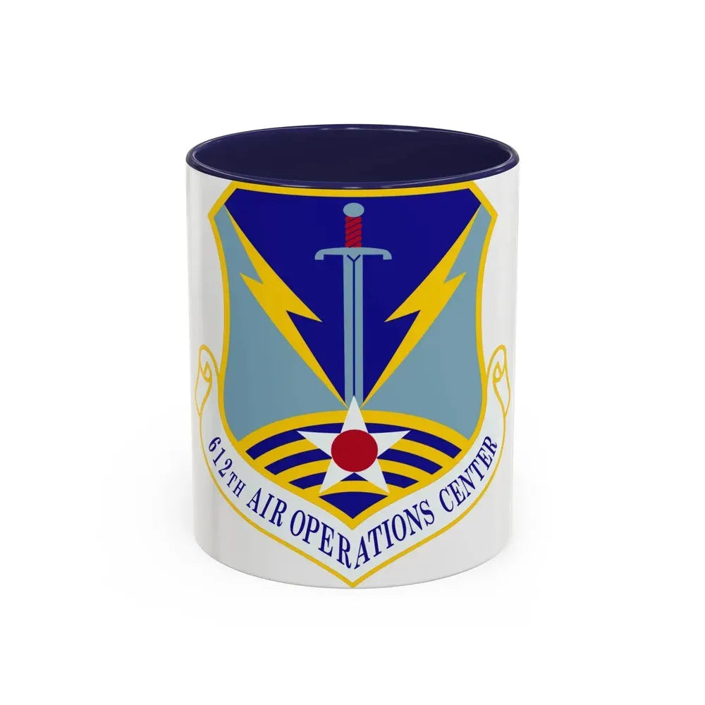 612 Air Operations Center ACC (U.S. Air Force) Accent Coffee Mug 11oz Navy - Go Mug Yourself