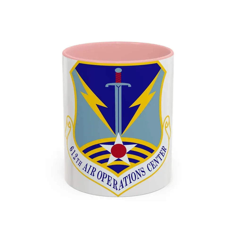 612 Air Operations Center ACC (U.S. Air Force) Accent Coffee Mug 11oz Pink - Go Mug Yourself