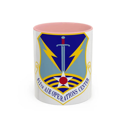 612 Air Operations Center ACC (U.S. Air Force) Accent Coffee Mug 11oz Pink - Go Mug Yourself