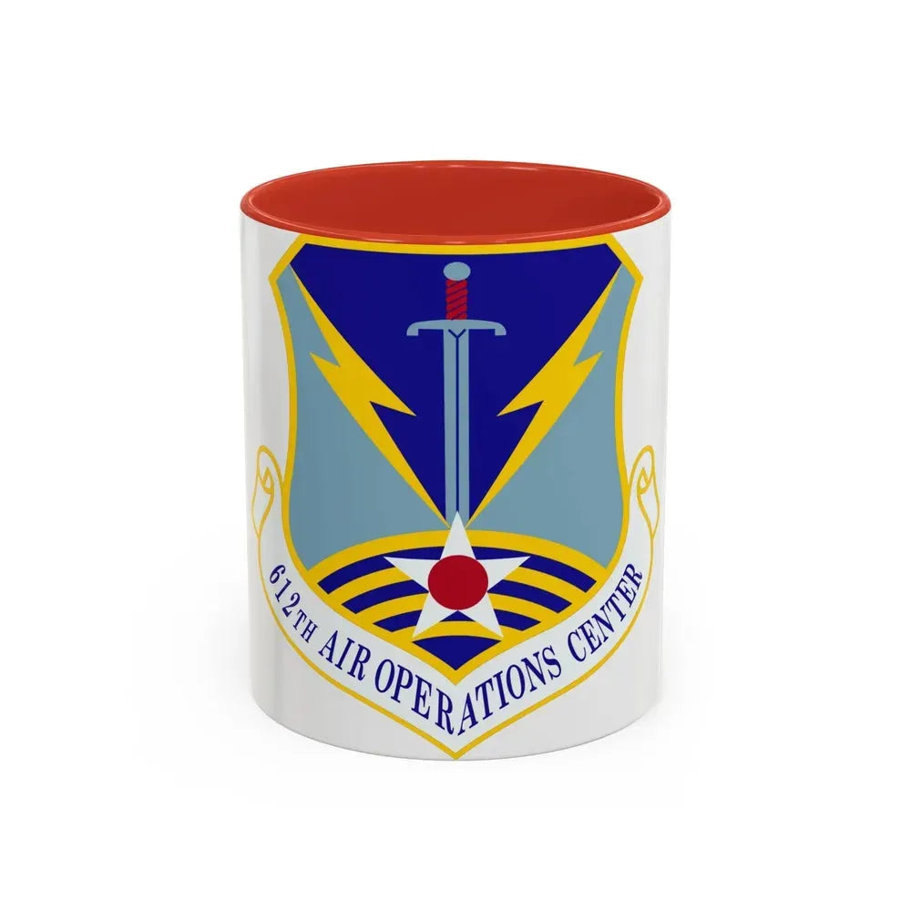 612 Air Operations Center ACC (U.S. Air Force) Accent Coffee Mug 11oz Red - Go Mug Yourself
