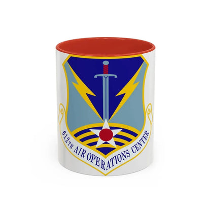 612 Air Operations Center ACC (U.S. Air Force) Accent Coffee Mug 11oz Red - Go Mug Yourself