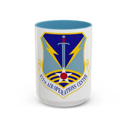 612 Air Operations Center ACC (U.S. Air Force) Accent Coffee Mug 15oz Light Blue - Go Mug Yourself