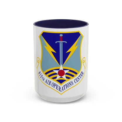 612 Air Operations Center ACC (U.S. Air Force) Accent Coffee Mug 15oz Navy - Go Mug Yourself